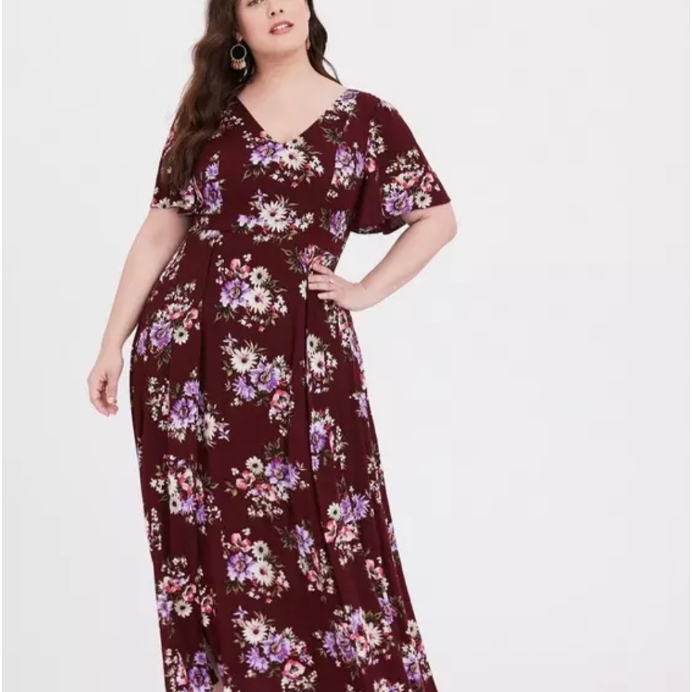 Floral Burgundy Maxi Dress